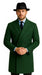 Men's Dress Coat Double Breasted Long Overcoat Olive Green