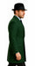 Men's Dress Coat Double Breasted Long Overcoat Olive Green