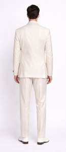 Men'S Dress Formal Ivory ~ Cream ~ Off White Dinner Jacket ~ Fashion Tuxedo For Men ~ Blazer ~ Sport 1 Button Peak Lapel - Image 2