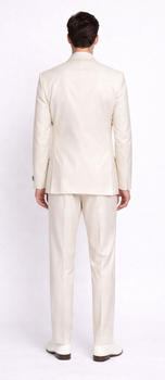 Men'S Dress Formal Ivory ~ Cream ~ Off White Dinner Jacket ~ Fashion Tuxedo For Men ~ Blazer ~ Sport 1 Button Peak Lapel - Image 2