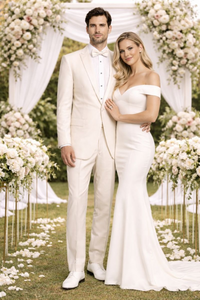 Men'S Dress Formal Ivory ~ Cream ~ Off White Dinner Jacket ~ Fashion Tuxedo For Men ~ Blazer ~ Sport 1 Button Peak Lapel - Image 6