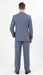 Mens Dusty Blue 3 Piece Suit 100% Wool Fabric – Classic Fit Wide Leg Pleated Pants Double Breasted Vest Formal Business Church Suit By Apollo King