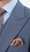 Mens Dusty Blue 3 Piece Suit 100% Wool Fabric – Classic Fit Wide Leg Pleated Pants Double Breasted Vest Formal Business Church Suit By Apollo King
