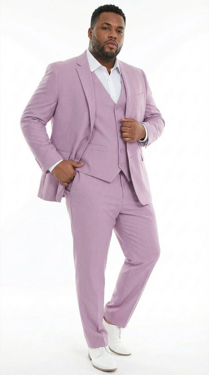 Men’s Dusty Rose 3 Piece Suit – Modern Pink Formal Suit Set for Wedding, Prom and Special Events Pinkish Color Modern Fit