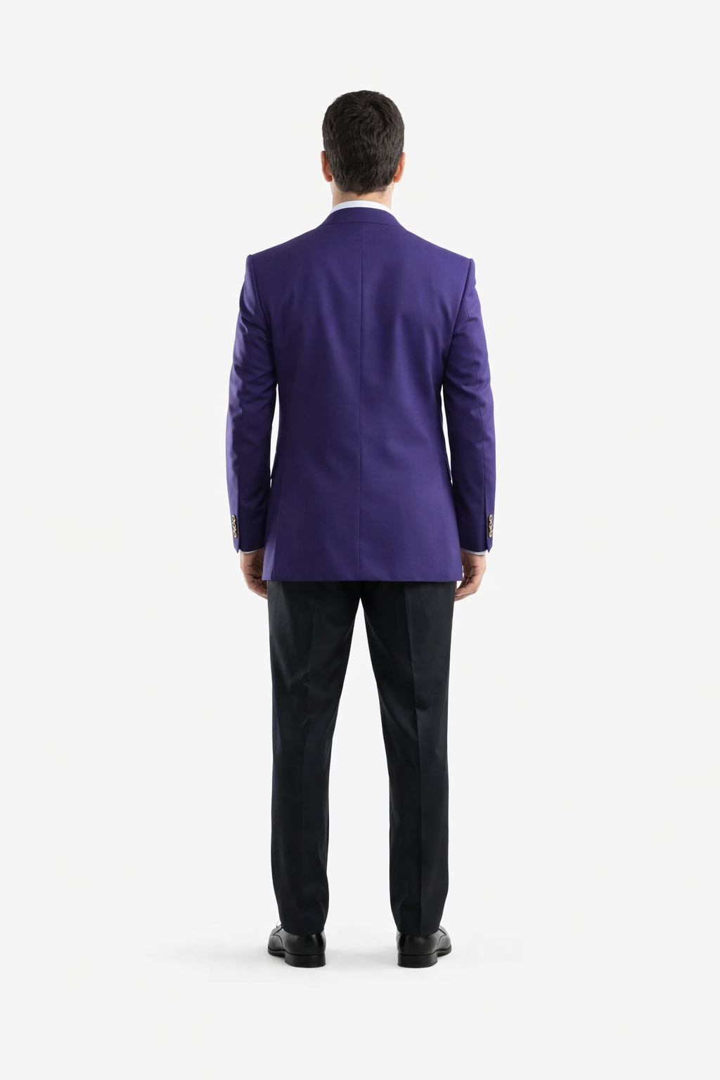 Men's Egg Plant 2 Buttons Big & Tall No Vent Sport Coat - Image 2