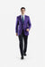 Men's Egg Plant 2 Buttons Big & Tall No Vent Sport Coat