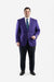 Men's Egg Plant 2 Buttons Big & Tall No Vent Sport Coat