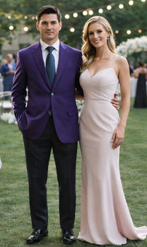 Men's Egg Plant 2 Buttons Big & Tall No Vent Sport Coat - Image 8