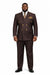 Mens Double Breasted Blazer - Wool Brown Sport Coat With Gold Buttons