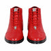 Mens Exotic Sneakers - Alligator Sneakers By Brand  in Color Red