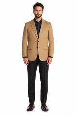Men's Extra Long Outerwear Coat Camel