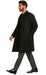Men's Extra Long Outerwear Black Coat