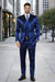 Navy Blue Shiny Suit - Flashy Suit
