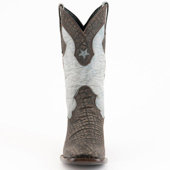 Men's Los Altos Wide Square Toe Crazy Leather Boots - Brown - Image 6