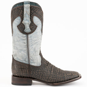 Men's Los Altos Wide Square Toe Crazy Leather Boots - Brown - Image 2