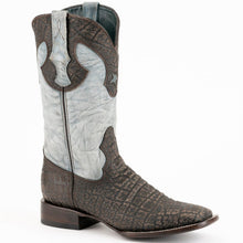 Men's Los Altos Wide Square Toe Crazy Leather Boots - Brown