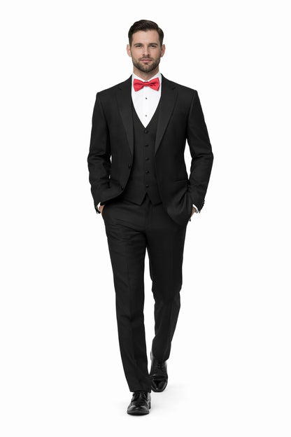 Two Button Three Piece Flat Front Tuxedo