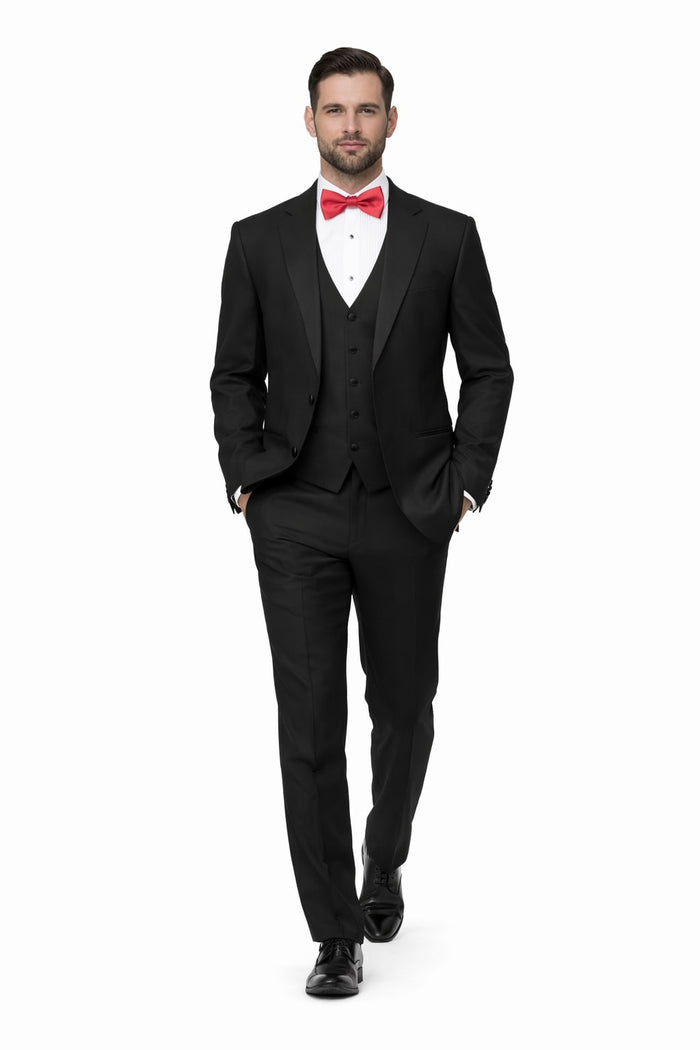 Two Button Three Piece Flat Front Tuxedo