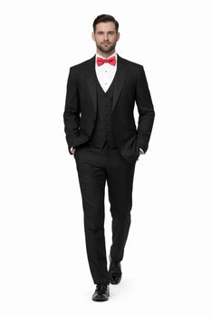 Two Button Three Piece Flat Front Tuxedo