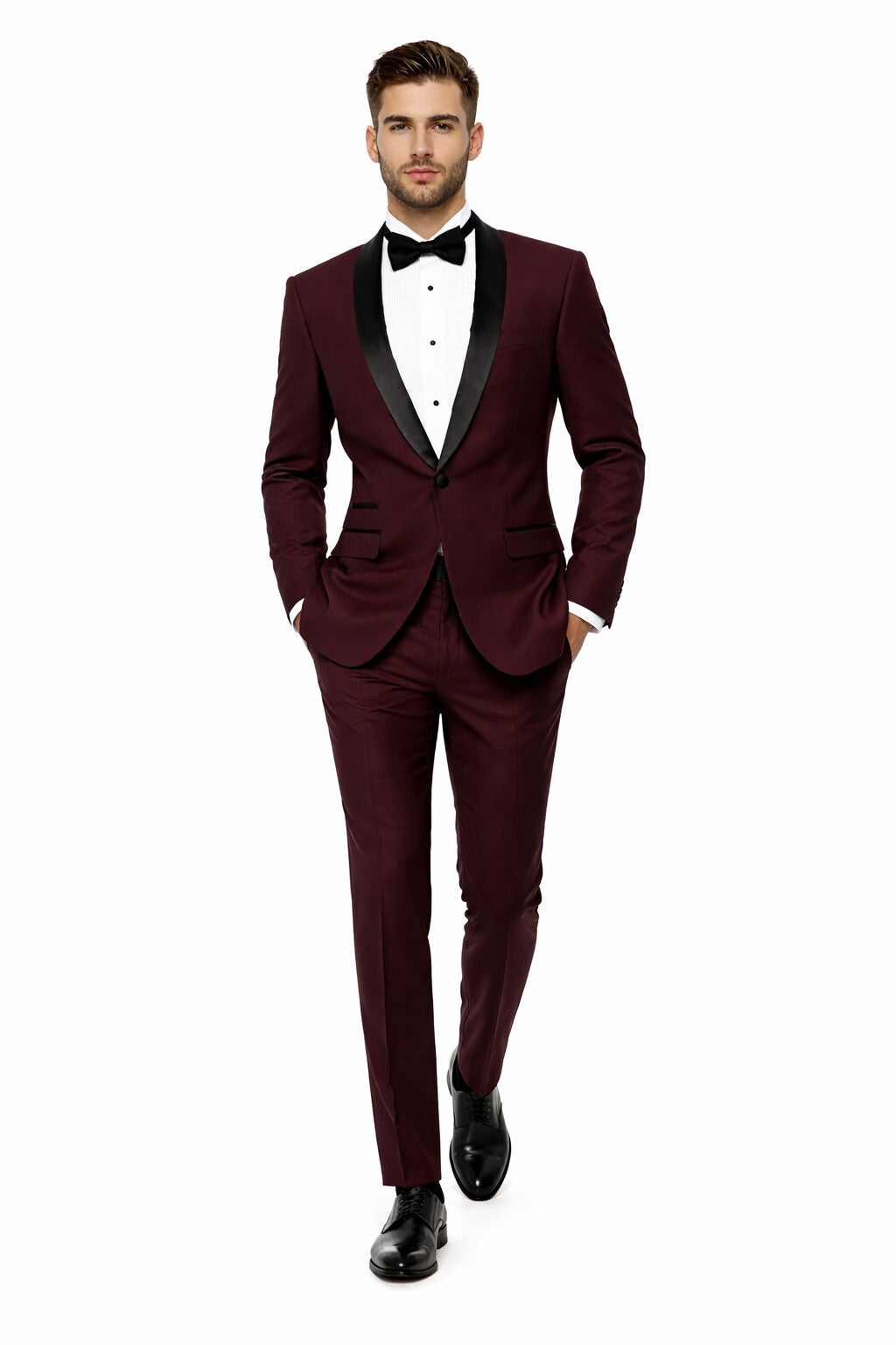 Men'S Shawl Slim Fit 1 Button Shawl Collar Dinner Jacket - Image 5