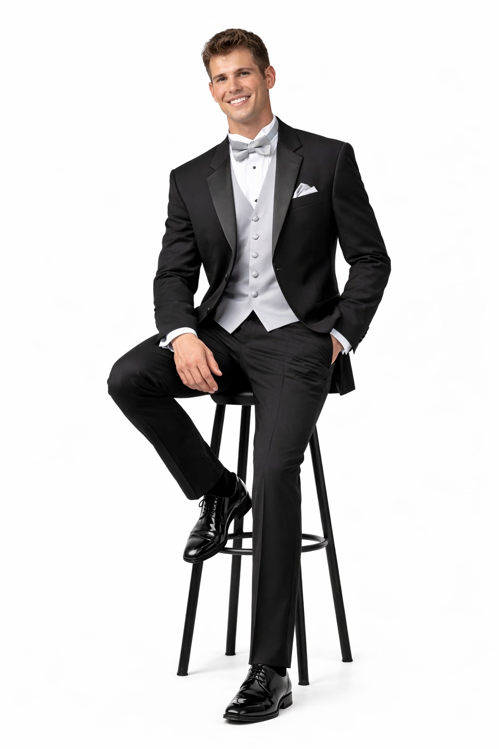 High Quality 2-Button Side Vented Super 120'S Tuxedo Suits + Shirt + Any - Image 5