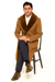 Mens Full Length and Cashmere Overcoat - Winter Topcoats - Light Brown Coat - Dark Camel - Vecuna Color