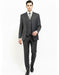 Mens Gangster Pinstripe 2 Button Double Breasted Vest Suit in Black Or Charcoal Grey
