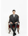 Mens Gangster Pinstripe 2 Button Double Breasted Vest Suit in Black Or Charcoal Grey