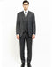 Mens Gangster Pinstripe 2 Button Double Breasted Vest Suit in Black Or Charcoal Grey