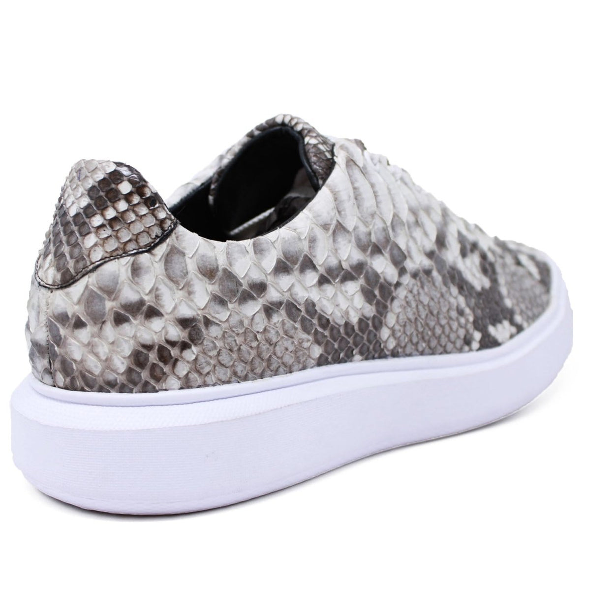 Real Python Shoes Men's Genuine Full Python Skin Sneakers - Natural — MensUSA
