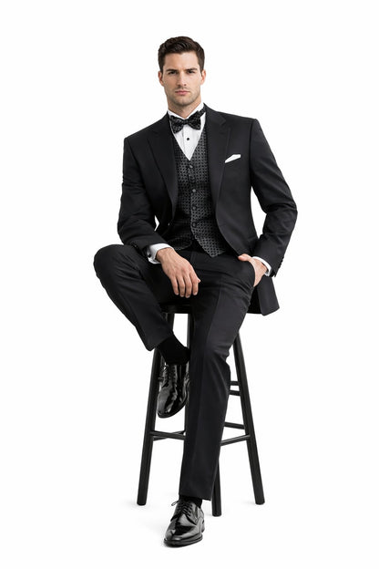 2 Button Gianni Super 140'S Wool Premier Quality Italian Fabric Design Jacket + Pants - Image 5