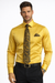 Gold Colorful Men'S Dress Shirt