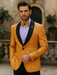 Designer Men’s Gold Tuxedo Blazer – Slim Fit Formal Style