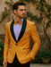 Designer Men’s Gold Tuxedo Blazer – Slim Fit Formal Style