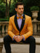 Designer Men’s Gold Tuxedo Blazer – Slim Fit Formal Style
