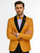 Designer Men’s Gold Tuxedo Blazer – Slim Fit Formal Style
