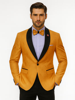 Designer Men’s Gold Tuxedo Blazer – Slim Fit Formal Style - Image 7