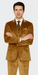 Gold Velvet Suit for Men – 2-Piece Skinny Fit Peak Lapel Formalwear by Tazzio