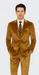 Gold Velvet Suit for Men – 2-Piece Skinny Fit Peak Lapel Formalwear by Tazzio