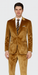 Gold Velvet Suit for Men – 2-Piece Skinny Fit Peak Lapel Formalwear by Tazzio