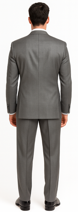 Men's Gray 2 Button Vested Suit