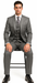 Vitali Brand Suits - Men's Gray 2 Button Vested Suit