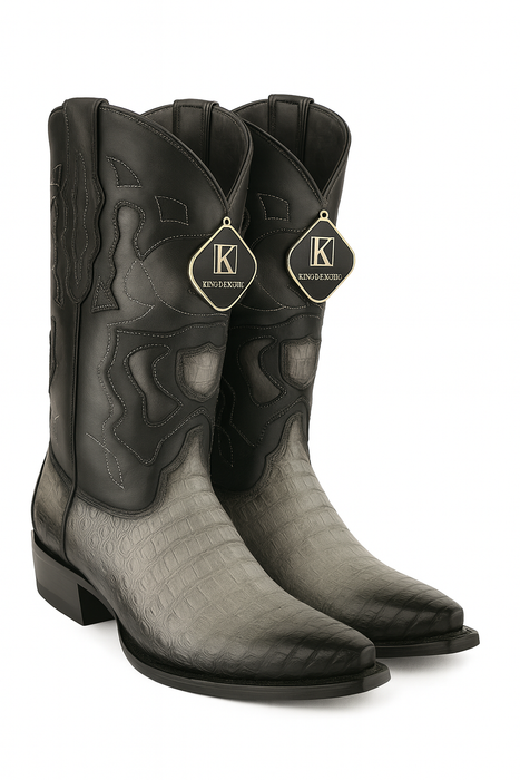 King Exotic Men's Caiman Belly Snip Toe Boots