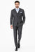 Men's Gray Pinstripe Three Piece Slim Fit Suits