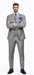 Men's Gray Slim Fit 3-Piece Suit by Rossiman – With Vest & Tailored Trousers