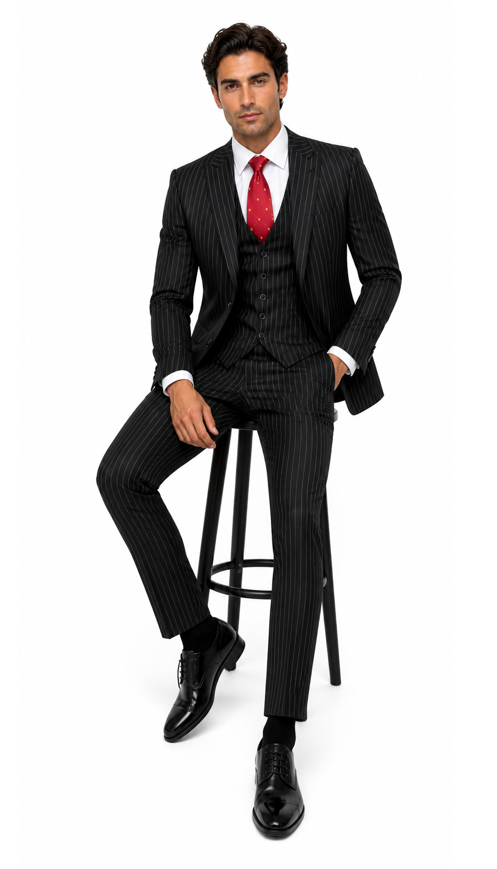 Mens Great Gatsby Outfit - 1920s Gangster Outfit Look in Black - Unique product description and key features