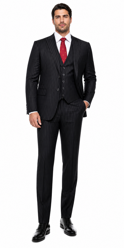 Mens Great Gatsby Outfit - 1920s Gangster Outfit Look in Black - Unique product description and key features