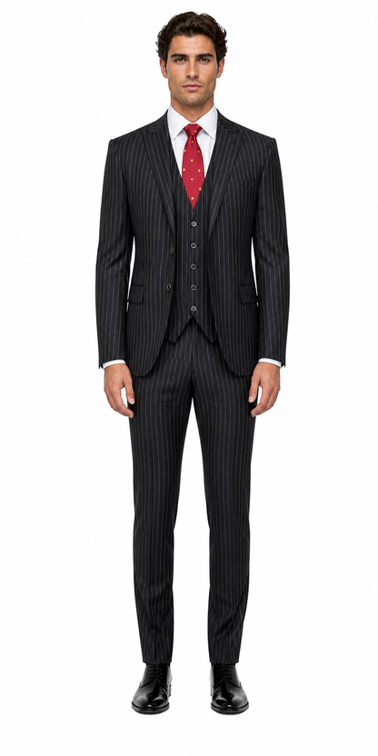 Mens Great Gatsby Outfit - 1920s Gangster Outfit Look in Black - Unique product description and key features