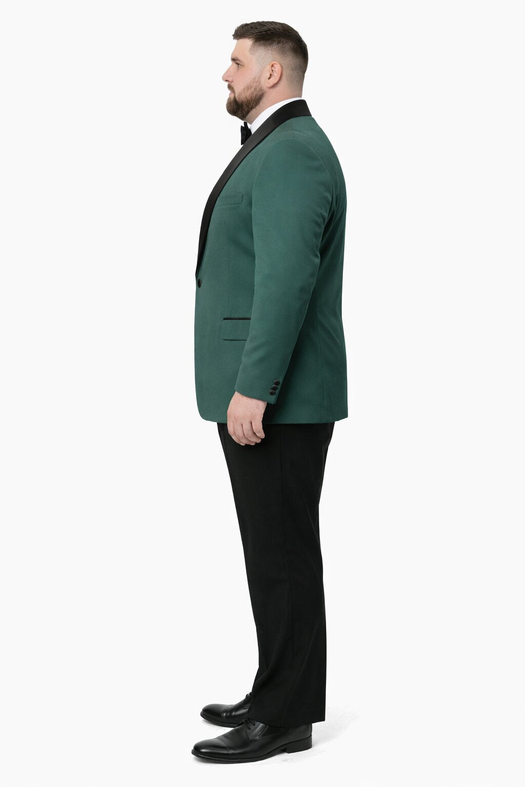 Mens Big and Tall Blazer - Green Plus Size Tuxedo Jacket - Image 3