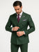 Designer Green Double-Breasted Suit – Formal Groom Attire